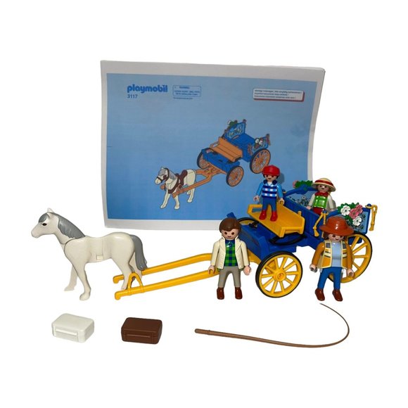 Playmobil | Toys | Vintage Playmobil 317 200 Geobra Farm Horse Drawn